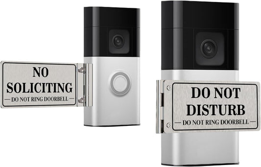Doorbell side mount sign left side mount and right side mount comparison